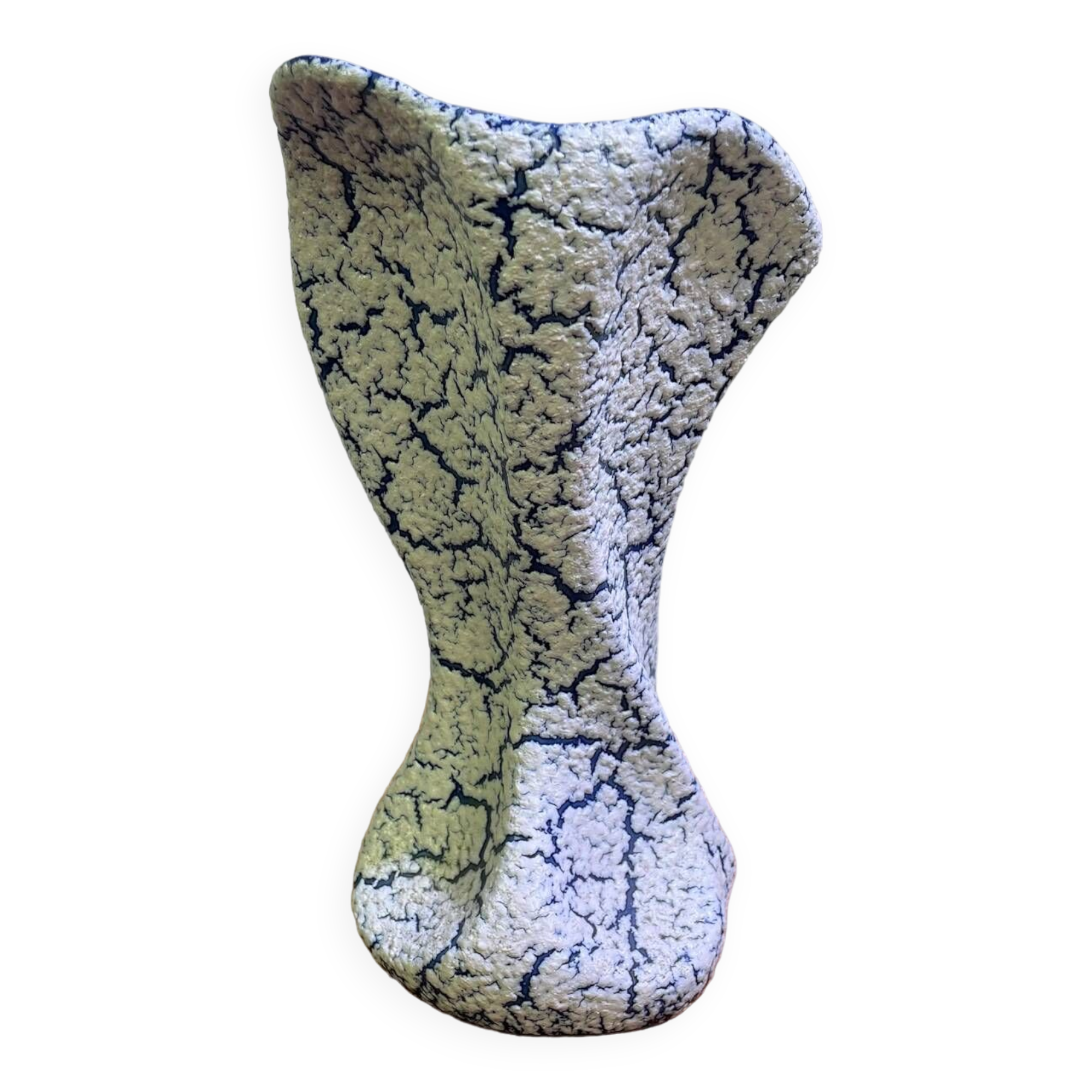 Blue and white crisp vase from the 70s