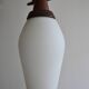 Scandinavian chandelier 3 opaline lights by Kristiansson for Luxus 50s