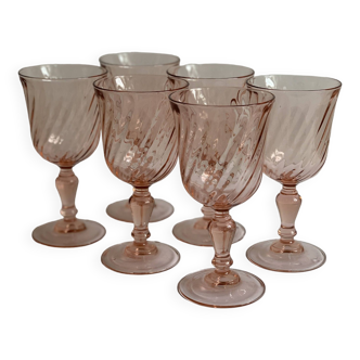 Rose wine glasses