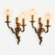 Pair of Louis XV style bronze wall sconces