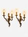Pair of Louis XV style bronze wall sconces