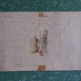 Watercolor signed Thinel, landscape, Marais Poitevin