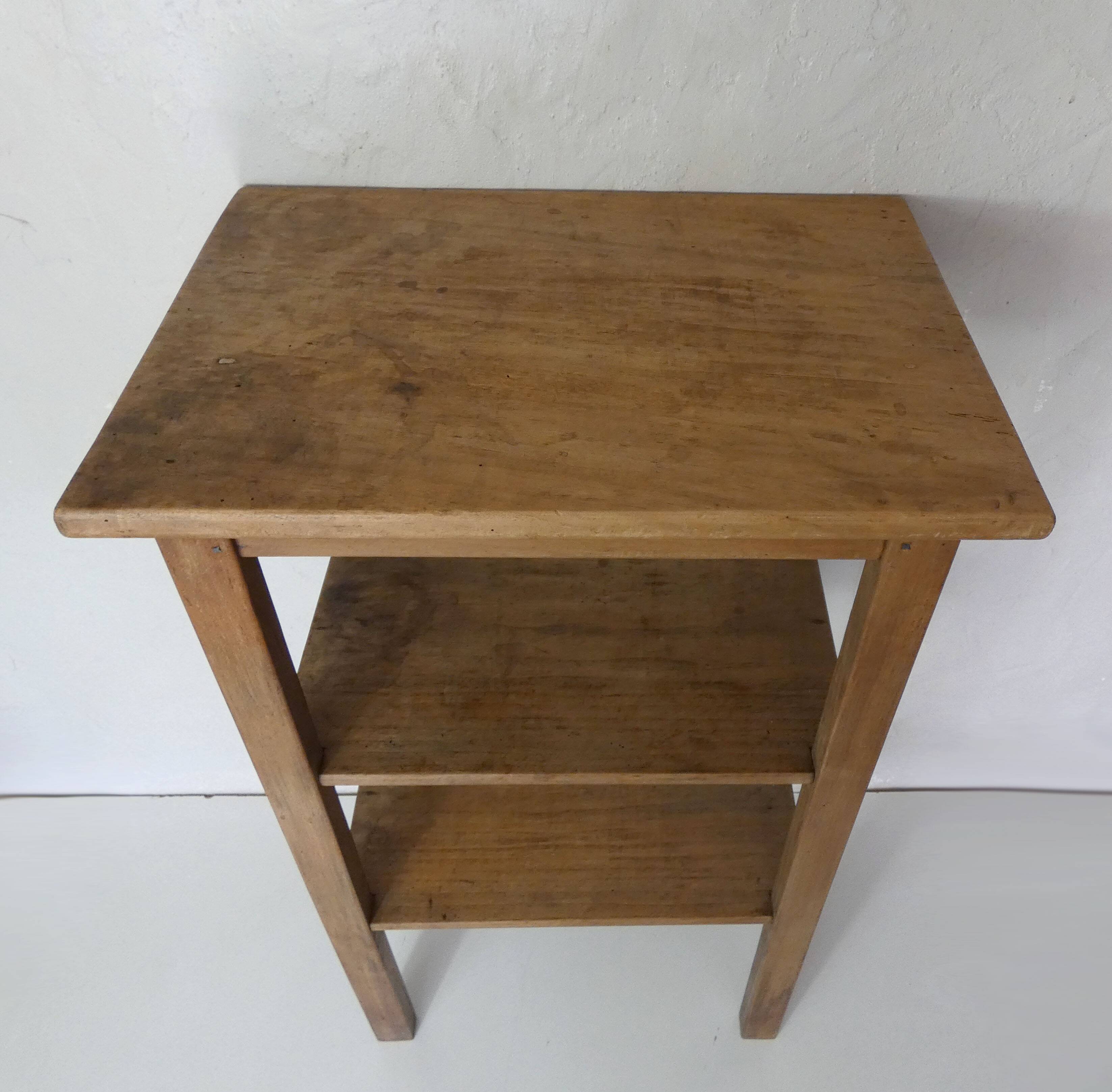 solid wood side table