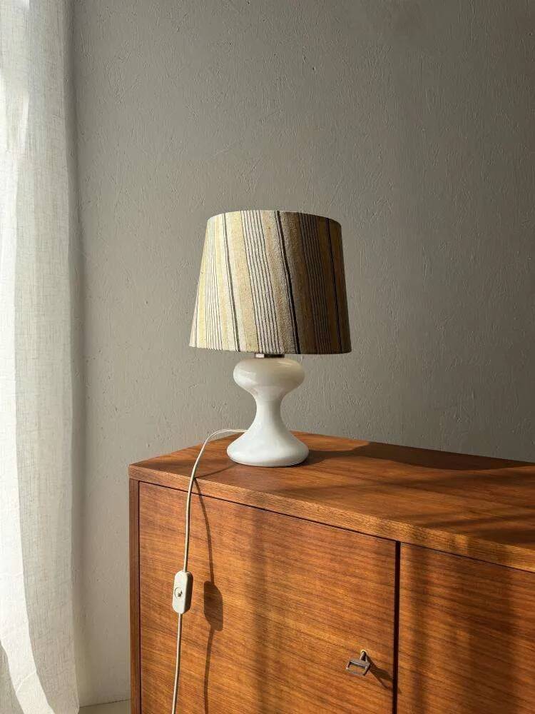 Vintage table lamp Ingo Maurer opal glass Design M ML1 1960s