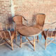 Salon de jardin en rotin vintage