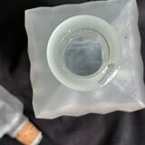 Green frosted glass whisky decanter