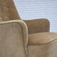 1970s, Danish highback armchair, light green furniture velour.