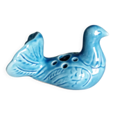 Dove bird vase flower holder in ceramic signed Saint Paul de Vence