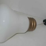 Large vintage opaline pendant lamp in the shape of an S bulb