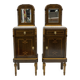 Pair of Liberty Italian Thuja Briar and Pink Portugal Marble Bedside Tables