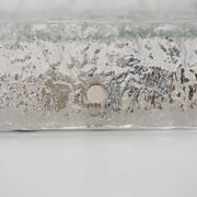 Ice glass ceiling lamp by Kaiser Leuchten 1970s