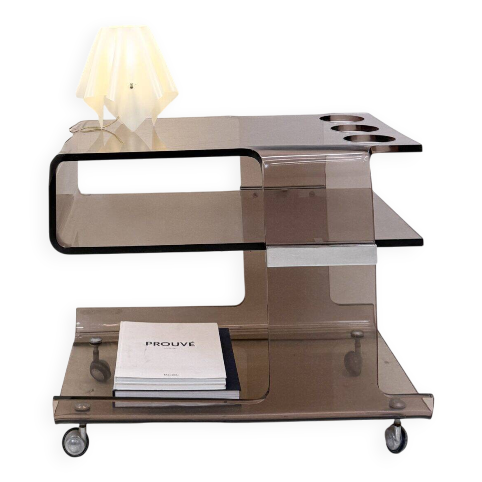 A plexiglass bar signed "Michel Dumas", 1970s.