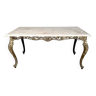 Table basse style Louis XV en marbre et en cuivre