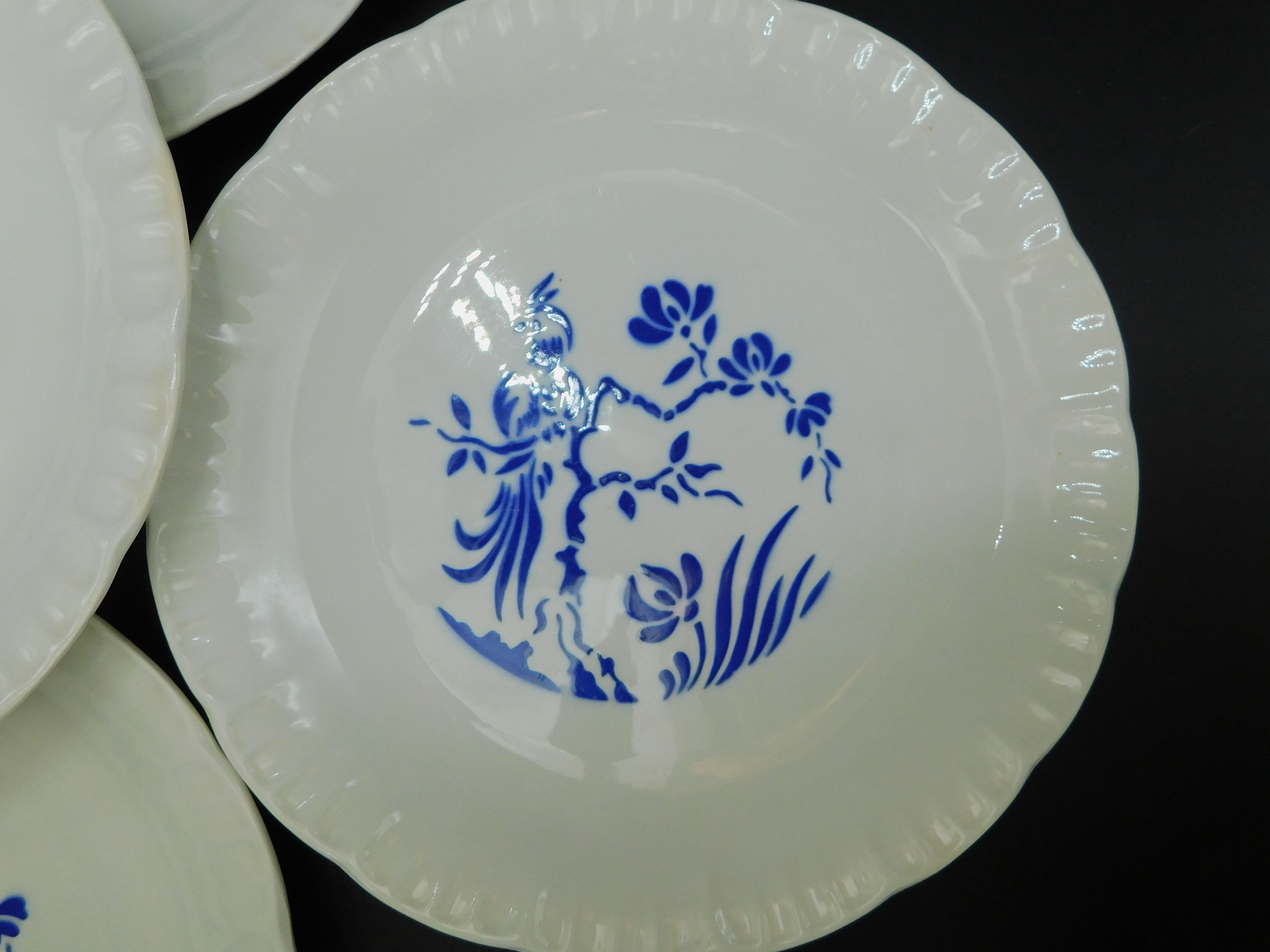 5 flat plates Digoin Sarreguemines - Paradise