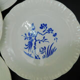5 flat plates Digoin Sarreguemines - Paradise