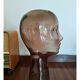 Tête de mannequin en verre fumé vintage