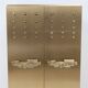 Italian Brass Bar Cabinet with Sculptural Cast Brass Handles