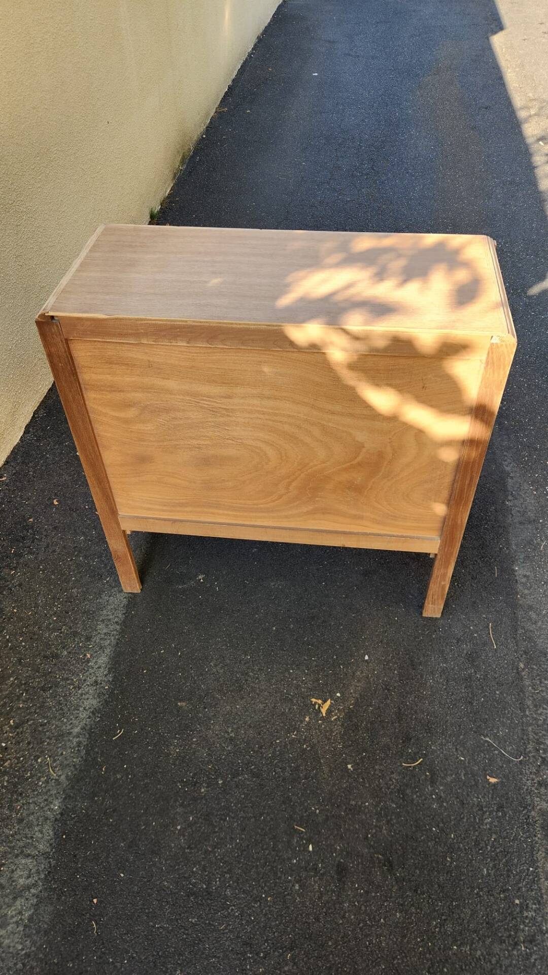 Superbe commode vintage rétro en bois 4 tiroirs pied compas style anné