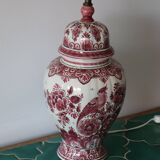 Vintage red holland ceramic lamp
