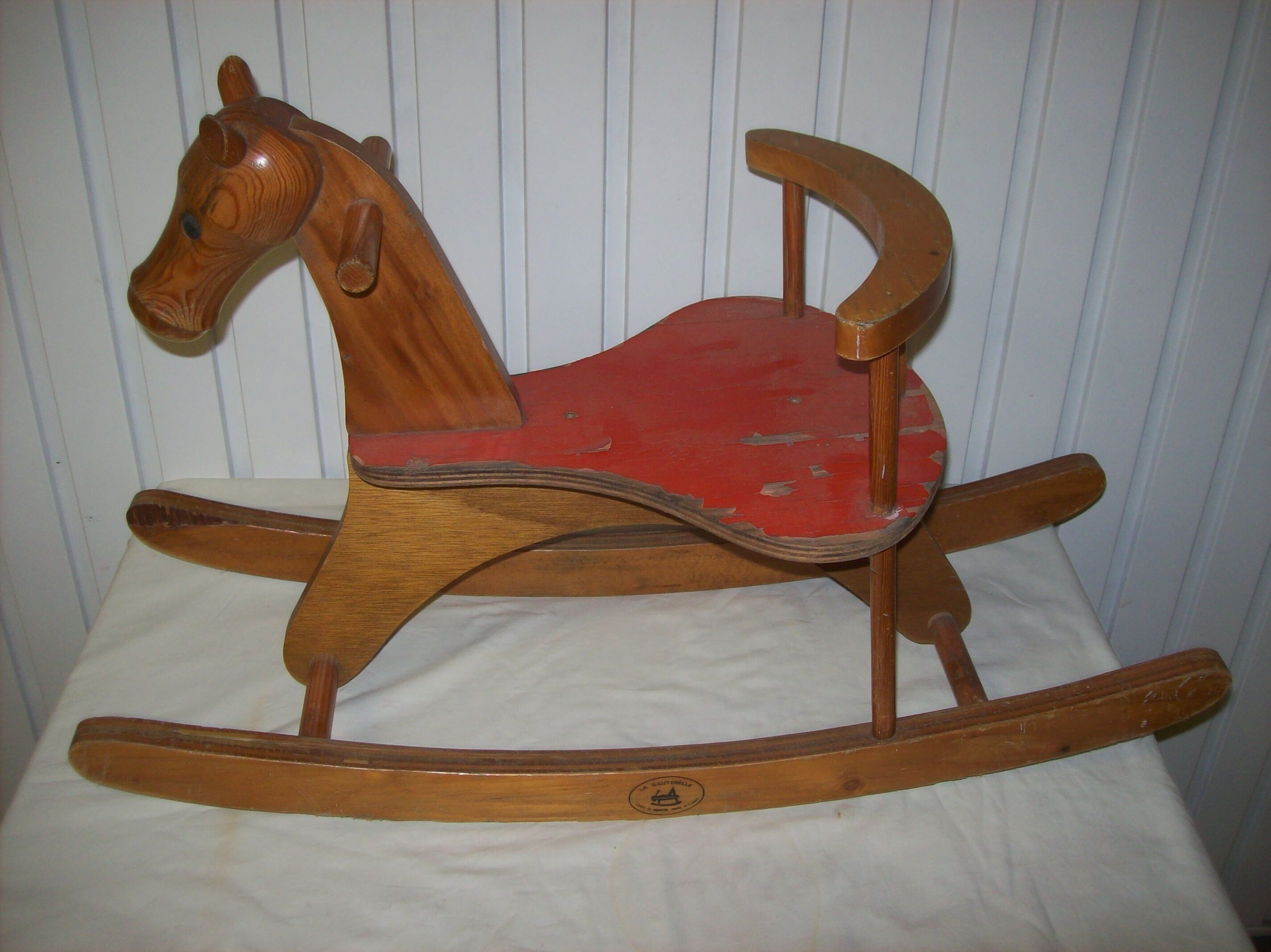 Wooden rocking horse