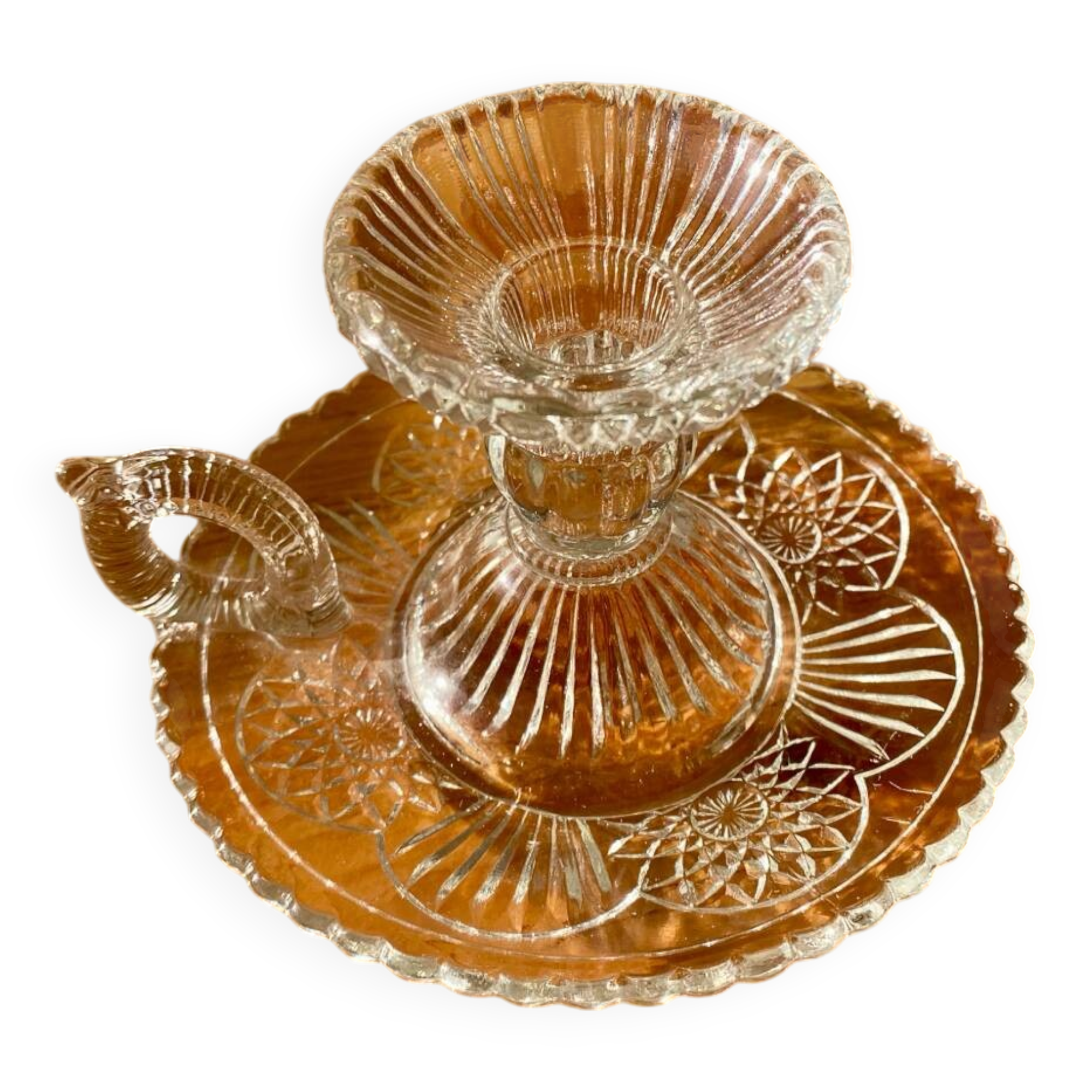 Glass hand candle holders