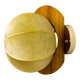 Italian "Cocoon" wall light, resin and pine wood, 1970