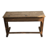 Bureau d'écolier plat encriers verre
