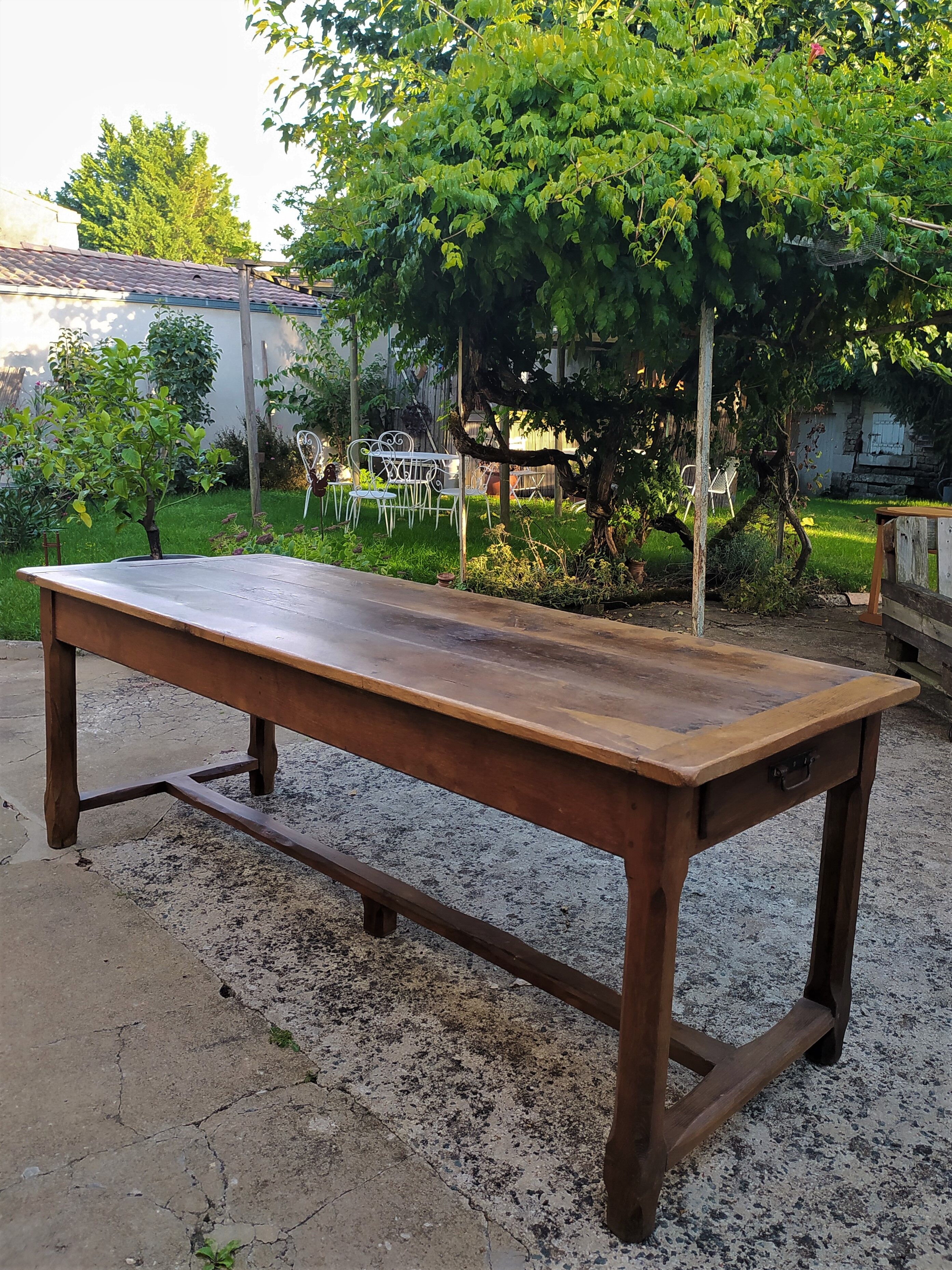 Solid oak farmhouse table