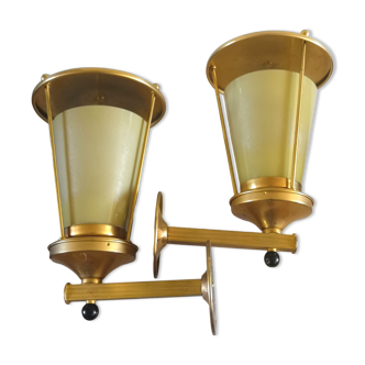 Pair of 50s design wall lamps