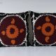 Set of 2 vintage embroidered cushion covers 66x71 cm