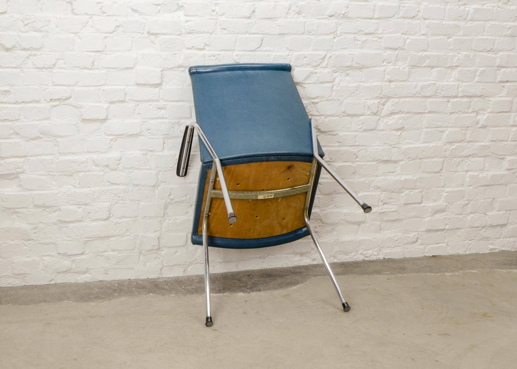 Set of 3 Dutch Design Arm Chairs by Gebroeders De Wit 1960s