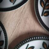 Set of 6 Rambouillet Boch plates 1966