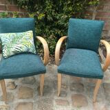 Pair of armchairs bridge old vintage
