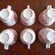 English mocha cups "Windsor" pink Ridgway (Staffordshire)