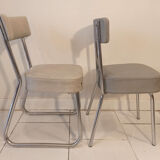 Pair of vintage gray Ronéo chairs