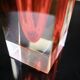 Large red Sommerso Murano vase, Italy, 1960s