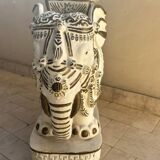 Ceramic elephant stool/stand Hollywood Regency style 1960s