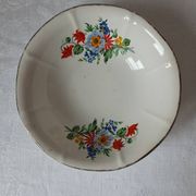 Coupelles vintage Digoin Sarreguemines. Décalcomanies de fleurs
