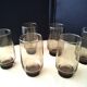 6 Luminarc Smoke-Colored Orangeade Glasses from the 60s and 70s