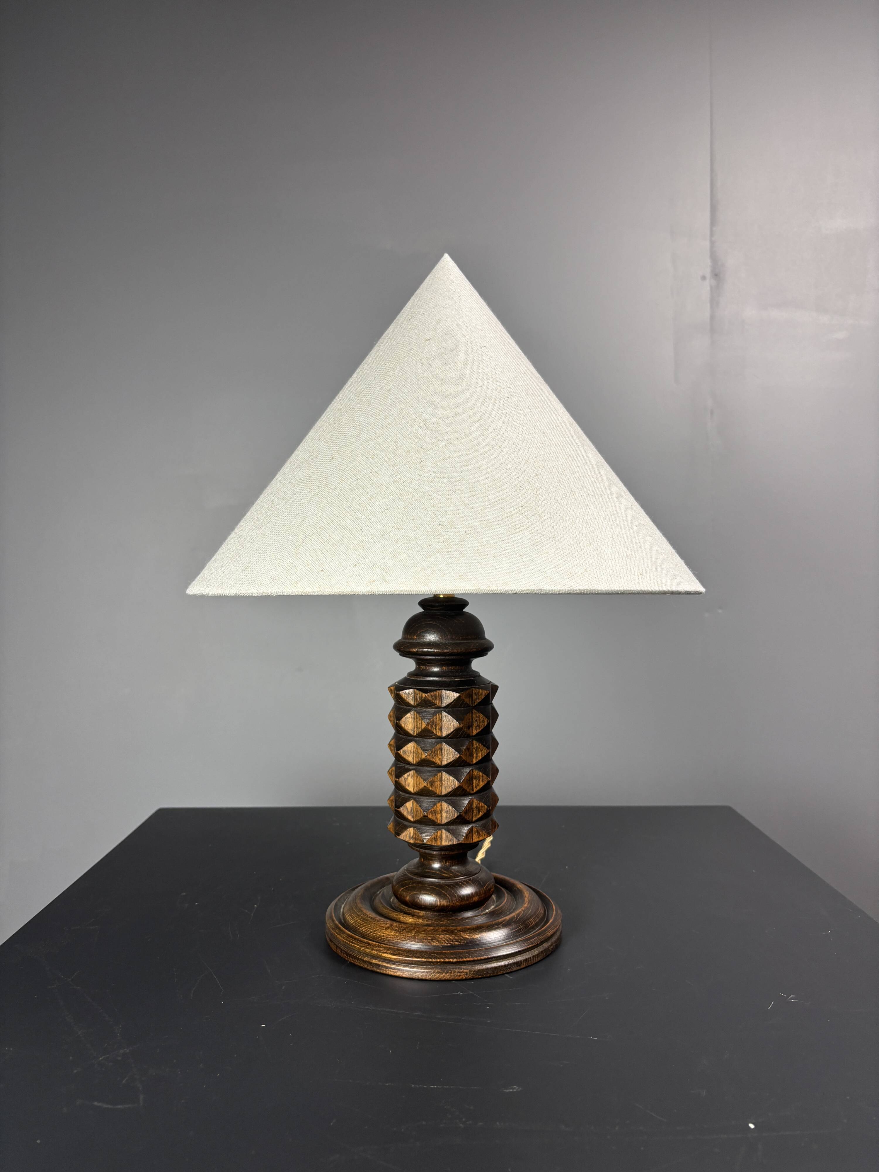 Midcentury French brutalist table lamp in the style of Charles Dudouyt, 50s