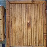 Mid century nest of 3 patinated bamboo tables, 1960s
