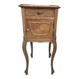 Bedside table with marble top