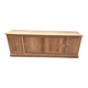 Large four-door row of industrial furniture in raw wood design