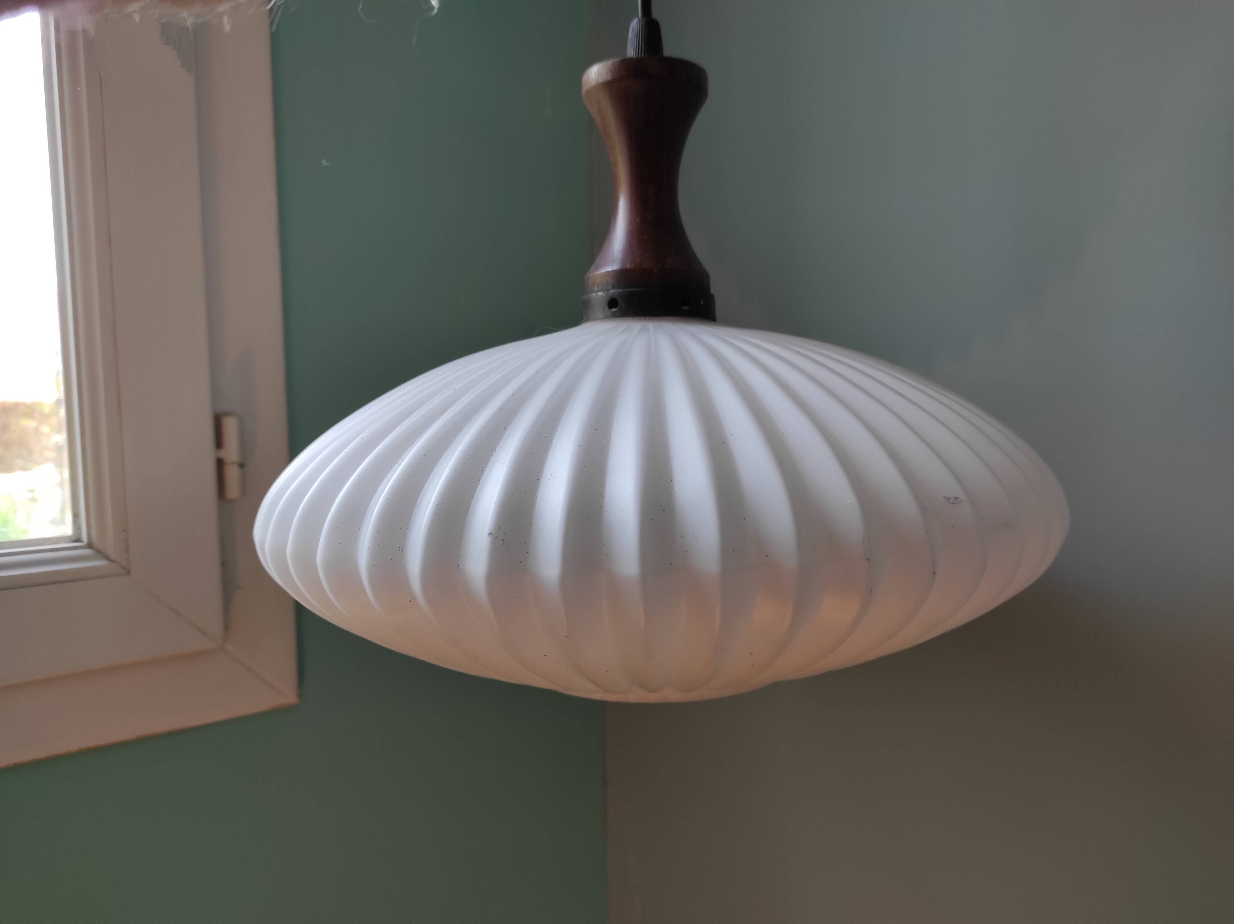 Opaline 50s pendant lamp