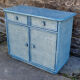 Commode Maugrion, bois et rotin, pour Roche Bobois, années 80