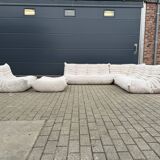 Ligne Roset Togo 3 places, 2 places et d'angle en velours côtelé beige