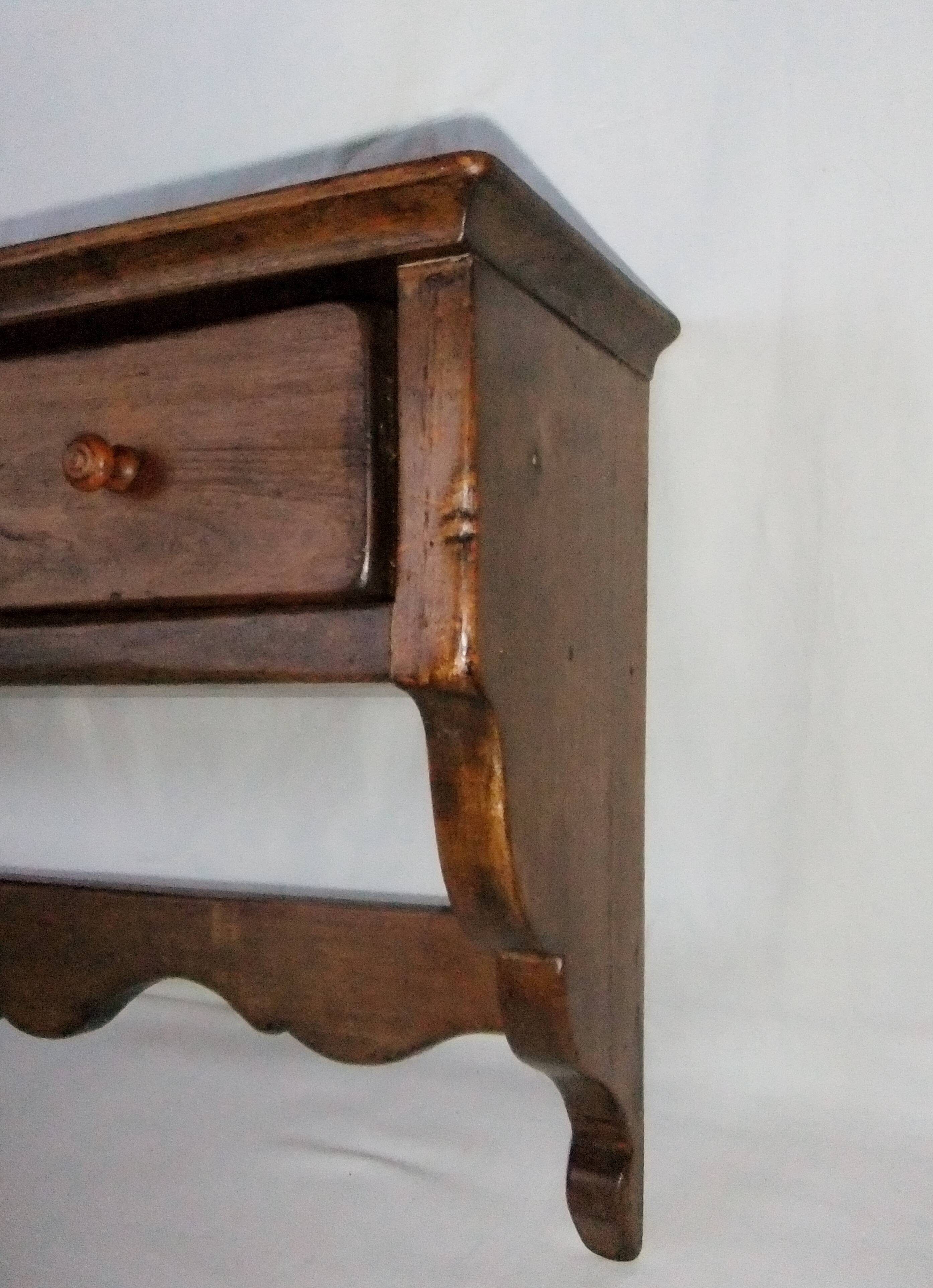 Curved wooden wall shelf storage drawers 69 cm