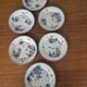 6 flat plates Terre de Fer, 19th century – Digoin & Sarreguemines
