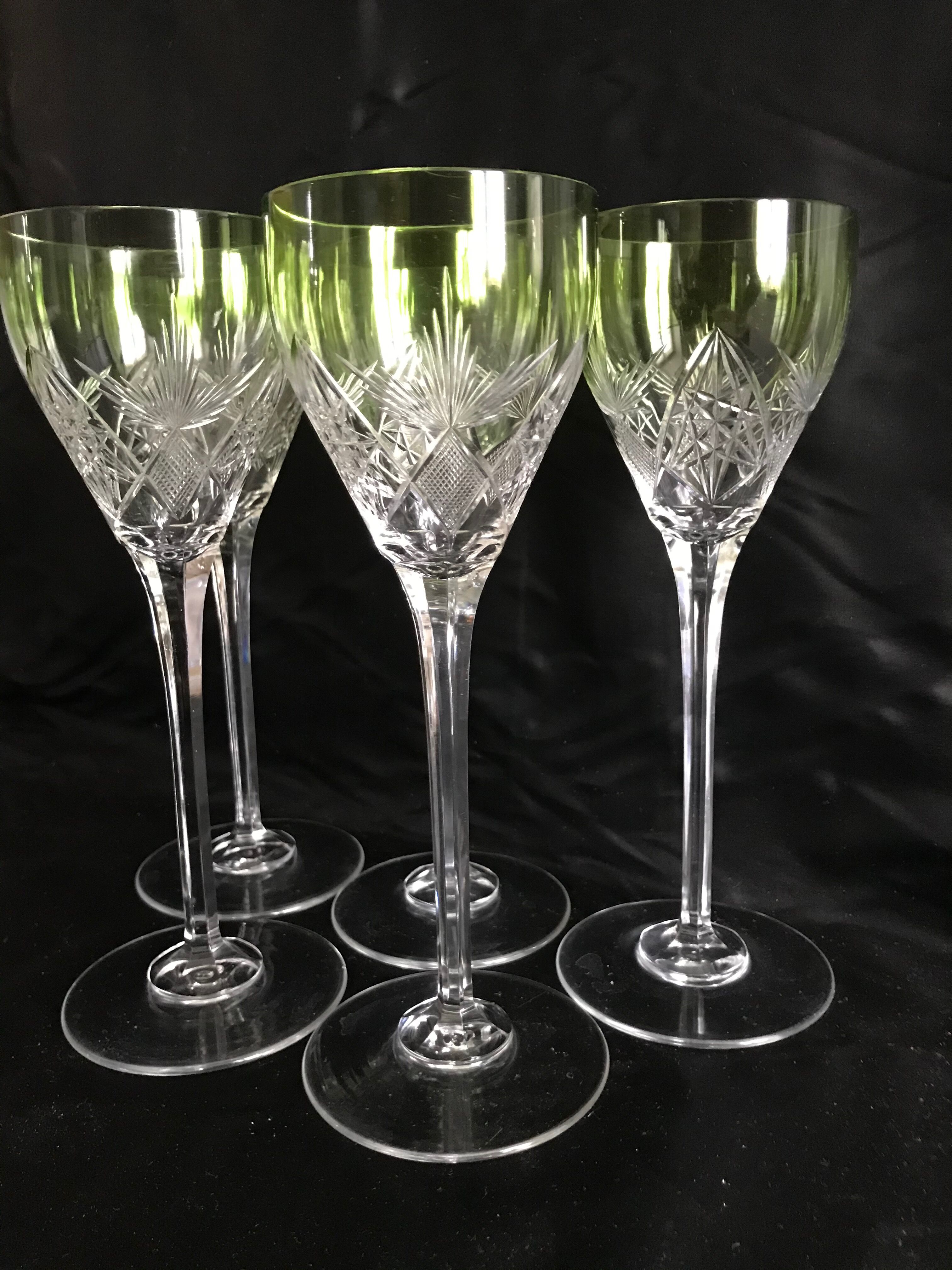 Roemer wine glasses in crystal