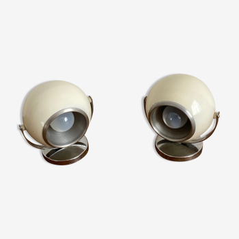 Paire d’appliques « eye ball ». 1970